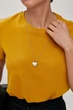 Трикотажна однотонна футболка LR00111r горчичный ONE SIZE - изображение 3