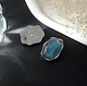 Женские сережки Крупные камни 3.5см jewelry Синие деним - изображение 5