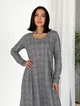 Повседневное теплое платье А-силуэта из мягкого трикотажа INNOE 270591-1, р. 48-50 Серый - изображение 3