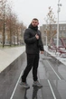 Зимовий комплект для чоловіків куртка Frost чорна штани з тринитки на флісі брендова барсетка і зручні рукавички бонусом/S - зображення 7