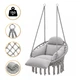 Підвісне крісло-гойдалка LEOBRO Boho Deluxe Pro XL 80 см Grey (LB-1144) - зображення 1