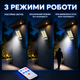 Уличный фонарь на солнечной батарее беспроводной уличный фонарь с датчиком движения Уличный прожектор Уличный светильник Лампа на аккумуляторе с пультом Kayfovo PR-82 - изображение 3