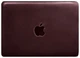 Кожаный чехол для MacBook 13 дюймов из натуральной кожи Crazy Horse защитный бордовый 58566 - изображение 6