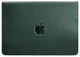 Кожаный чехол-конверт на магнитах для MacBook 15 дюйм, зеленый, натуральная кожа Crazy Horse, ручная работа, 38×25,5 см 58674 - изображение 1