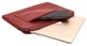 Кожаный чехол для ноутбука 16 дюймов из натуральной кожи краст на молнии с внешним карманом и петлей на руку, красный 58829 - изображение 3