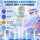 Караоке микрофон, беспроводной микрофон, портативная колонка 2 в 1 Bluetooth AUX голубой - изображение 1