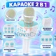Караоке микрофон, беспроводной микрофон, портативная колонка 2 в 1 Bluetooth AUX голубой - изображение 2