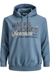 Худі з принтом Jack&Jones сіро-блакитний 2XL (200522-13282) - изображение 7