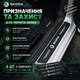 Накладки на пороги Skoda защитные карбоновые наклейки 4 шт чёрная плёнка с зелёной светоотражающей надписью для автомобиля против царапин износа сколов декоративная защита дверей 60х7 40х7 см - изображение 2