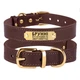 Ошейник для Собак Кожаный Barksi Classic с Литой Латунной Фурнитурой Коричневый XS обхв.шеи: 23-28 см (53216/T) - изображение 1
