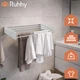 Настенная выдвижная сушилка для белья Ruhhy 80х40х9,5 см алюминиевая складная конструкция с нагрузкой 20 кг для балкона и ванной комнаты - изображение 3