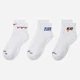 Набор мужских носков коротких хлопковых Nike U Nk Everyday Plus Cush Ankle DH3827-902 38-42 3 пары Белый/Разноцветный (195244784080) - изображение 3