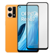 Защитное стекло для телефона Oppo Reno 7 противоударное полноэкранное черное (с олеофобным покрытием) - изображение 1