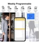 Умный Wi-Fi термостат Hualans для газового котла с приложением TUYA 90-240V сенсорный экран LCD белый, уценка - изображение 3