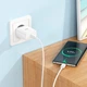 Мережевий зарядний пристрій з кабелем HOCO C104A Stage single port PD20W charger set (Type-C to Type-C) (EU) White - зображення 8