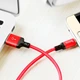 Кабель HOCO X14 USB to Micro 2,4A, 1m, nylon, aluminum connectors Black-red - изображение 6