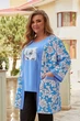 Кардиган+блуза жіночий блакитного кольору з принтом Fashion розмір 52-54 (218727) - зображення 1