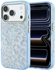 Etui Guess IML Leopard Glitter Triangle Logo MagSafe do Apple iPhone 17 Pro/18 Pro Blue (GUHMP18LHLEGTGLU) - obraz 1