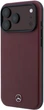 Etui Mercedes-Benz Leather Semi Wrap Iconic Line MagSafe do Apple iPhone 17 Pro Max/18 Pro Max Burgundy (MEHMP18X25PFWSTR) - obraz 2