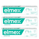 Набір зубних паст Elmex Sensitive Tripack з фтором 3 x 75 мл (8590232000227) - зображення 1