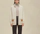 Кардиган з логотипом HERMES Blouson details Cuir Cardigan virgin wool Розмір M Молочний - зображення 2