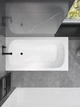 Ванна акриловая Helmken Edelva 140x70 см (D343585S12) комплект 2 в 1: прямоугольная ванна, Черный подголовник - изображение 4