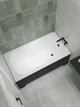 Ванна акриловая Helmken Edelva 140x70 см (D343585S12) комплект 2 в 1: прямоугольная ванна, Черный подголовник - изображение 8