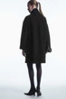 Пальто жіноче COS funnel-neck boiled-wool coat 1210672001 S Чорний - зображення 6