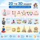 Магнитный 3D-конструктор Ari&Ana 42 элемента • цветные стержни, палочки и металлические шарики - изображение 6