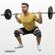 Бинти для присідань EasyFit EF-0065-GY еластичні 200 см фіксатор колінного суглоба чорно-білі - зображення 6