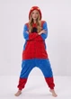 Кигуруми Человек Паук женская пижама Spider Man плюшевая на молнии с капюшоном и карманами красно-синяя S 145-155 см (A1026K) - изображение 5