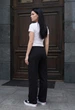 Женские леггинсы Staff черные на флисе спортивные Staff pat black fleece XS (403311) - изображение 2