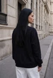 Женский свитшот стаф черный оверсайз на флисе худи Staff zy black oversize fleece S (403313) - изображение 2