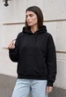 Женское худи Стаф черное оверсайз на флисе базовое Staff ti black oversize fleece XS (403325) - изображение 4
