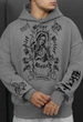 Худи мужское стаф серое оверсайз на флисе с надписью belief Staff gray belief oversize fleece XS (404173) - изображение 3