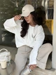 Женский Лонгслив Серый С Принтом Ангела Оверсайз God Bless You Oversize (403872) - изображение 4