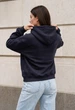 Женский худи стаф темно-синий оверсайз на флисе спортивный Staff ti navy oversize fleece M (403336) - изображение 2