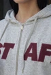 Жіноче худі Staff fiz gray melange logo oversize M-L - изображение 3