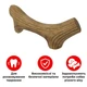 Игрушка для собак Рог жевательный WAUDOG Fun Wooden, дерево, полимер, размер M (6256) - изображение 4