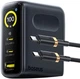 Зарядний пристрій Baseus 100W GaN з екраном, багатопортовий зарядний пристрій Type-C для ноутбука, планшета Apple iPhone 17 серії Xiaomi 90W, чорний, штекер - изображение 1