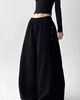 UNISEX oversize брюки с декоративной шнуровкой сбоку / Черный 42-50 / BASED 0227520 - изображение 4