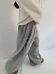 UNISEX oversize штани з декоративною шнурівкою збоку / Чорний 42-50 / BASED 0227521 - зображення 3