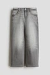 Джинси кльош Baggy Bootcut для дівчинки H&M сірий 152 бавовна з еластаном - зображення 1