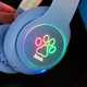 Беспроводные наушники HOCO W42 Cat Ear Bluetooth 5.3 с кошачьими ушками LED-подсветкой TF AUX Голубые с белым - изображение 7
