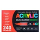 Маркер-кисть GuangNa Acrylic GN.8101 (240 шт) | Акриловые маркеры для рисования, творчества и декора (ab240) - изображение 3