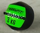 Медицинский мяч EasyFit Wall Ball 3 кг Ø33 см черно-зеленый медбол для фитнеса и кроссфита (EF-WB-03) - изображение 2