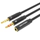 Кабель мультимедийный 3.5mm F to 2x3.5mm M (4pin) Vention (BBTBY) - изображение 1
