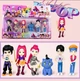 Набор фигурок Кейпоп Хантрикс Охотники на Демонов коллекционные фигурки K-Pop Demon Hunters 6 шт по 10 см высотой в коробке - изображение 2