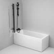 Шторка для ванни AM.PM Gem 80x140 см поворотна прозоре скло black W90UBS-D080-140BT - зображення 3