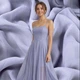 Ткань шифон Мульти 70 гр/м2 150 см полупрозрачная, легкая, воздушная для платьев, блузок и аксессуаров свет серый - изображение 7